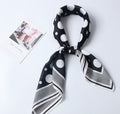 Women's Silk Scarf Square Polka Dot Neck Scarf Hair Scarf Elegant