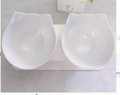 Double Bowl Dog Cat | Elevated Non-Slip Feeder Set