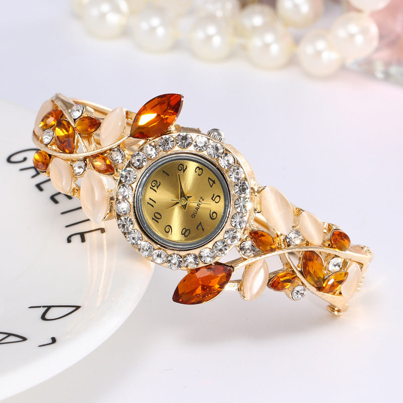 Ladies' Rhinestone Wristwatch | Elegant Fashion Jewelry Watch