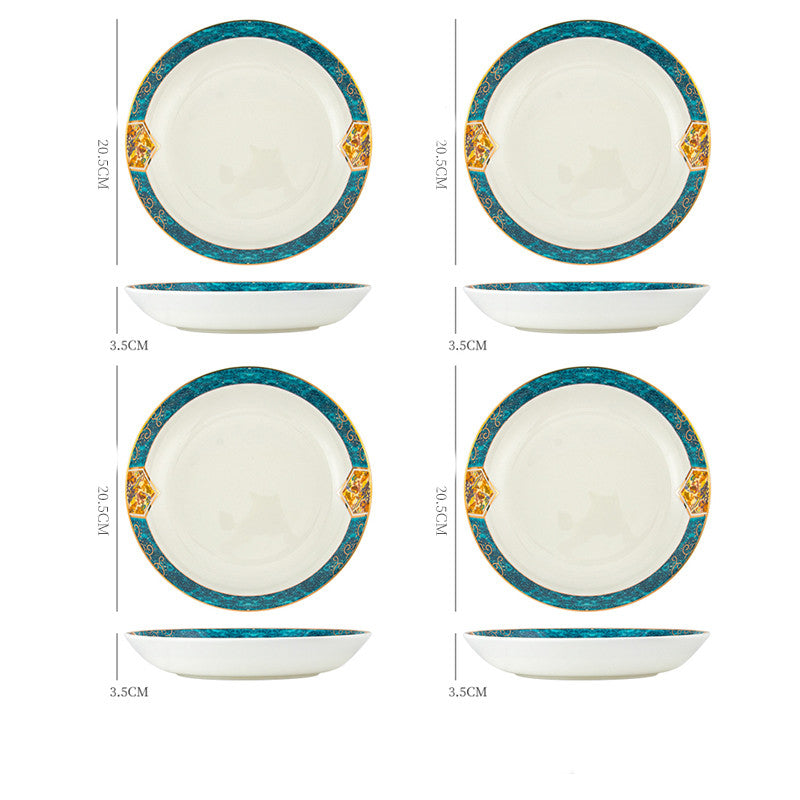 Ceramic Steak Plate Porcelain | Elegant Dinner Plate Kitchen
