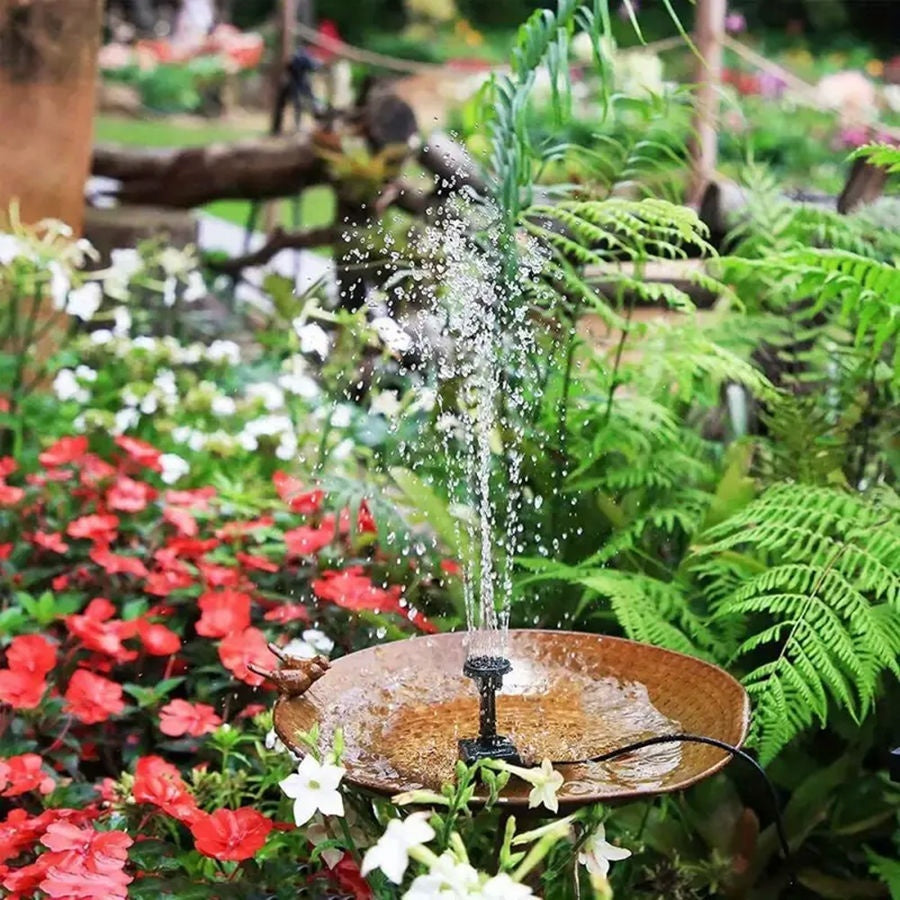 Solar Springbrunnen für Garten – Schwimmender Solarbrunnen mit Split Panel