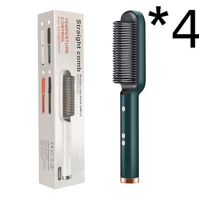 2-in-1 Glättungsbürste & Lockenstab – Ionen Haarstyler Elektrisch