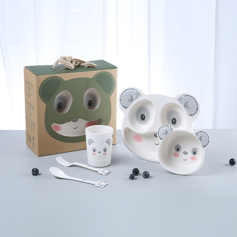 Kinder Teller Bambus Set | Nachhaltiges Baby Geschirr BPA frei