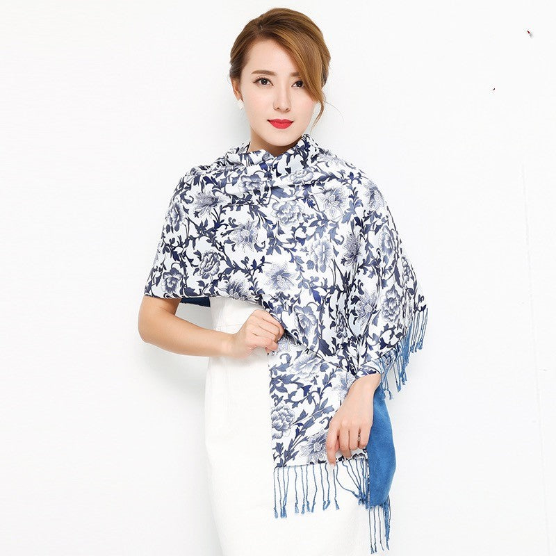 Women's Silk Scarf Long Elegant Soft Luxury Scarf Silk Women