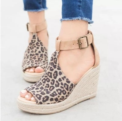 Women's Straw Wedge Sandals | Summer Espadrille Sandals