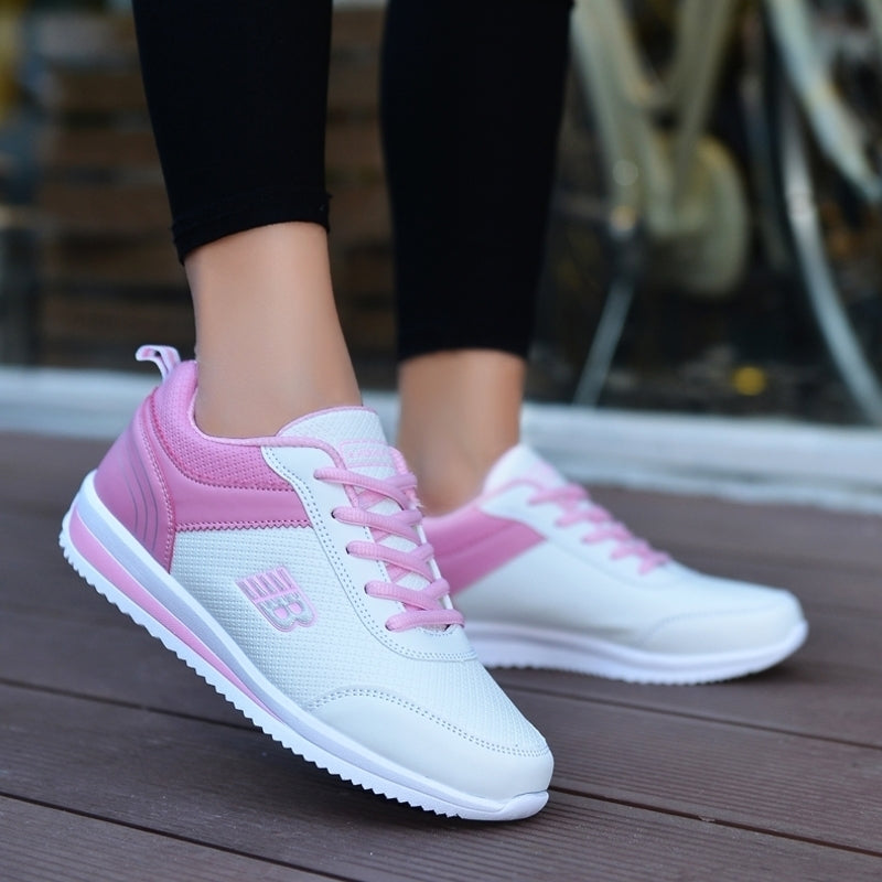 Damen Leder Sneaker – Stylische Student Freizeit Schuhe