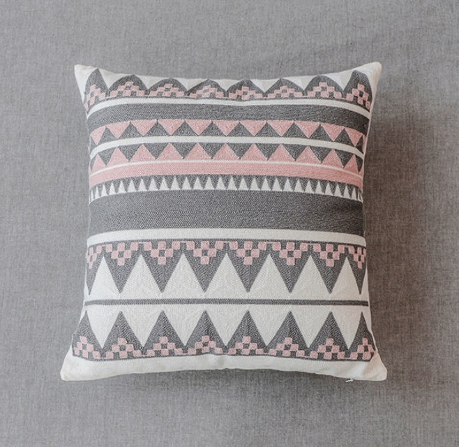 Canvas Cushion Cover Embroidery | Modern Stylish Decorative Pillow
