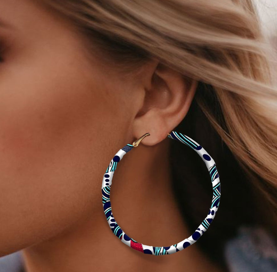 Ethno Print Ohrringe – Stilvolle Boho Statement Ohrhänger für Damen