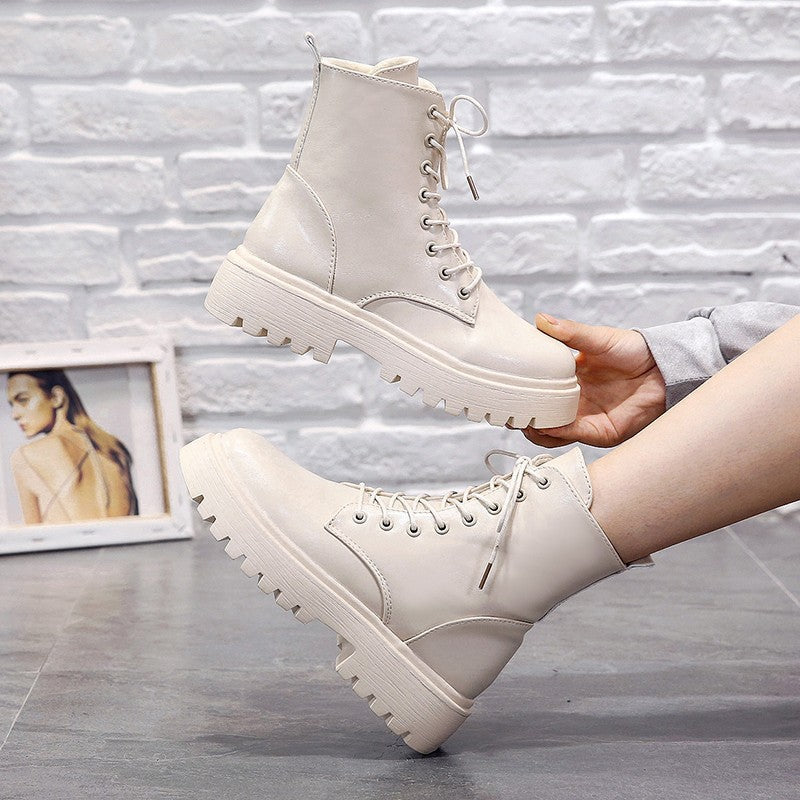 Women's Martin Boots Waterproof | British Retro Ankle Boots