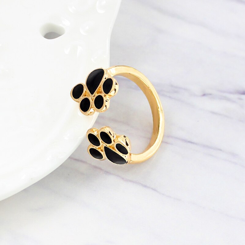 Süßer Katzenkrallen Ring mit Zirkon – Verstellbar & Funkelnd