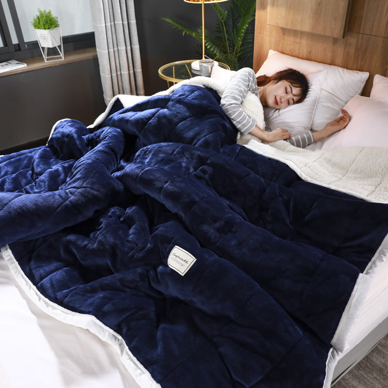 Fleece Decke Luxus | dick warm weich Winter Sofa Bett