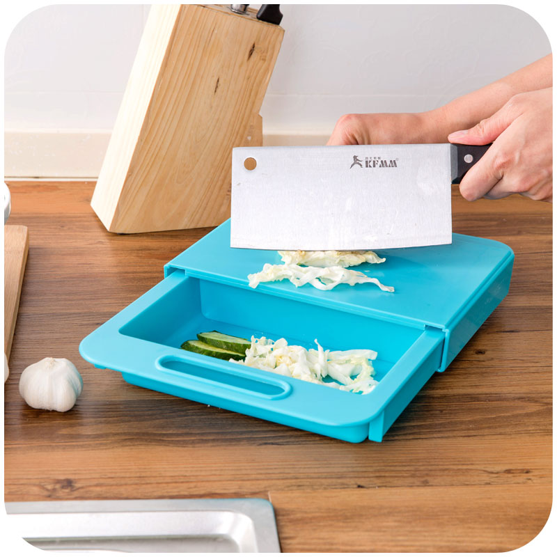 Multifunctional Cutting Board with Drain Basket – Kitchen Organizer