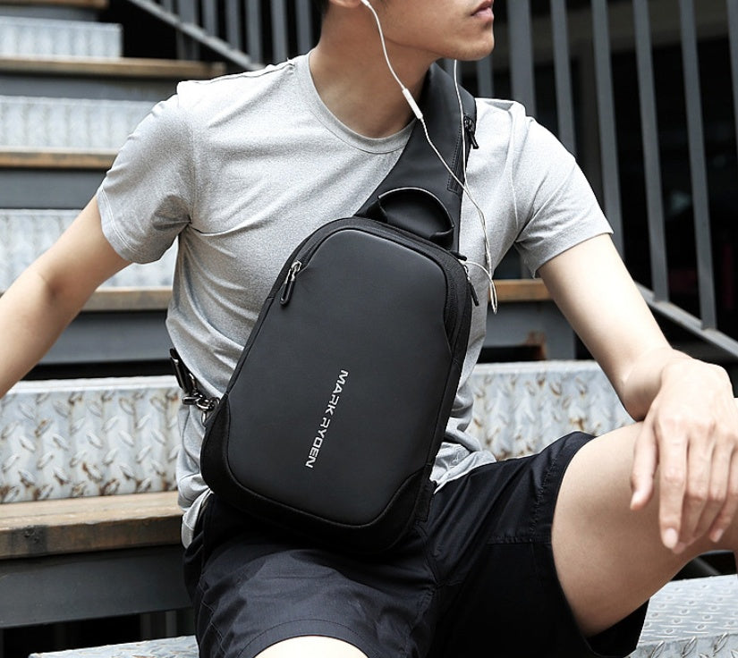 Men's Chest Bag USB | Anti-Theft Crossbody Sling Bag