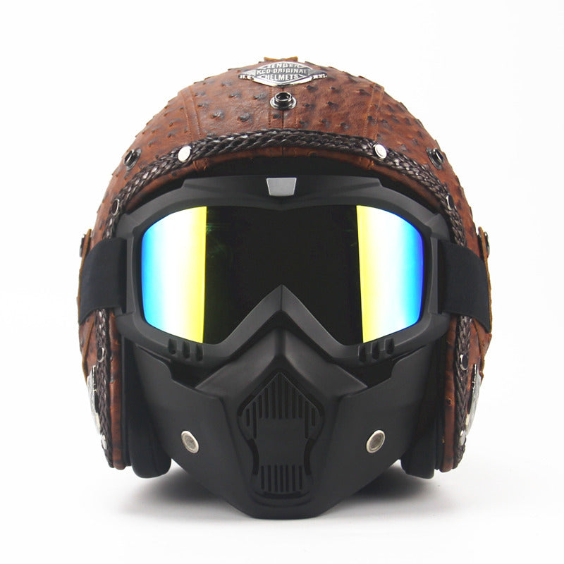 Retro Motorcycle Helmet Handmade | Vintage Halley Style All-Season