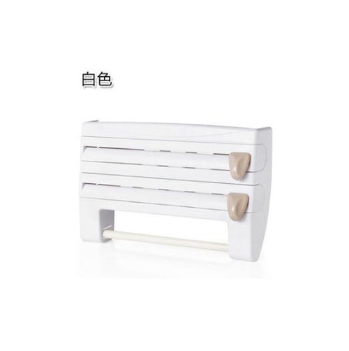4-in-1 Kitchen Roll Holder Dispenser Kitchen Foil Film Wrap Tissue Paper 4-IN-1 Kitchen Roll Holder Dispenser
