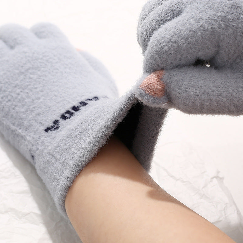 Damen Panda Touchscreen Strickhandschuhe – Warm Winter Fahrrad