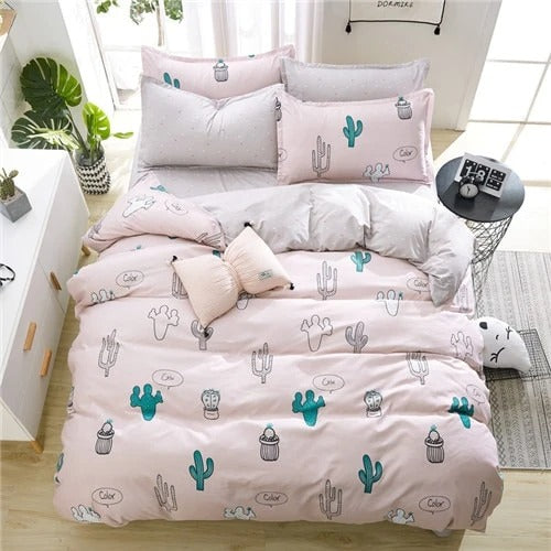 Bettwäsche Set 4-teilig modern | Elegant & Komfort Schlafzimmer
