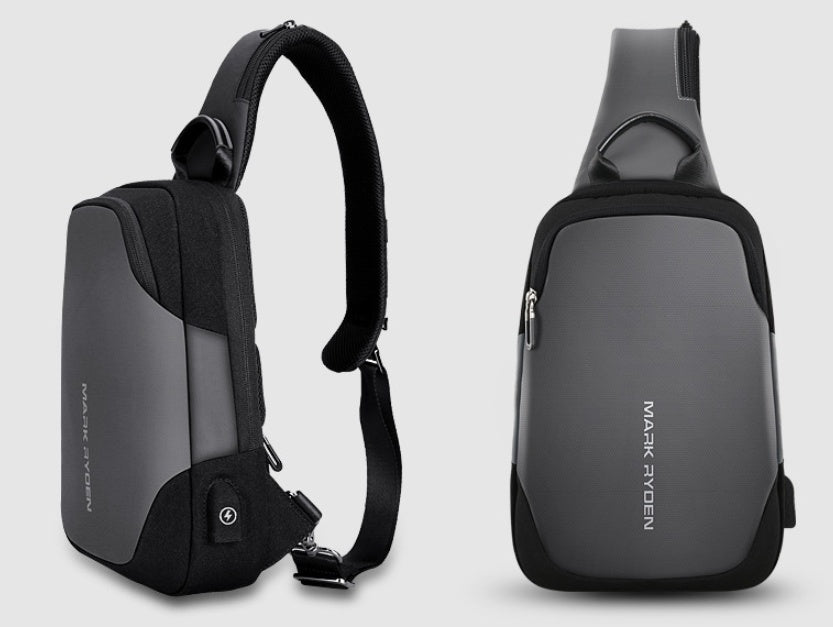 Men's Chest Bag USB | Anti-Theft Crossbody Sling Bag