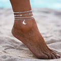 Elegant Moon Anklet – Women's Ankle Bracelet with Celestial Design
