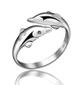 Ring aus 925er Sterlingsilber, Schwanzring, Damenring, Delfinring