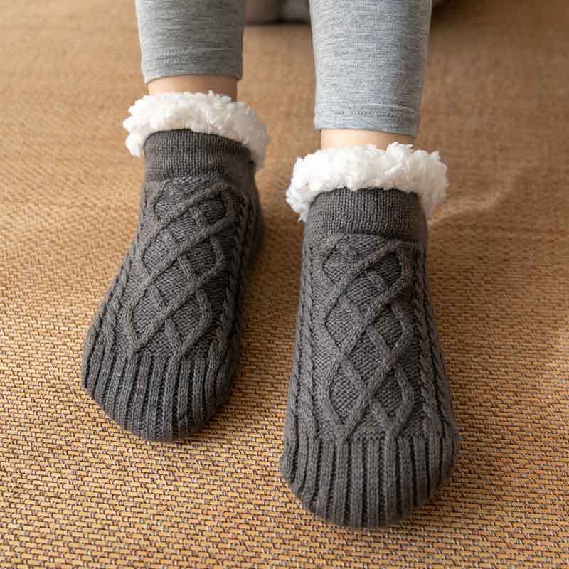 Damen Winter Kuschelsocken – Rutschfeste Plüsch Home Socks Warm