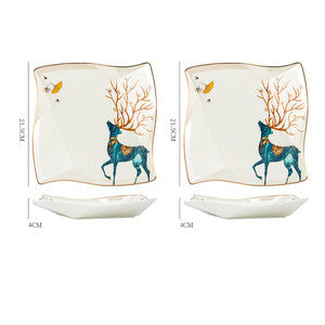 Ceramic Steak Plate Porcelain | Elegant Dinner Plate Kitchen