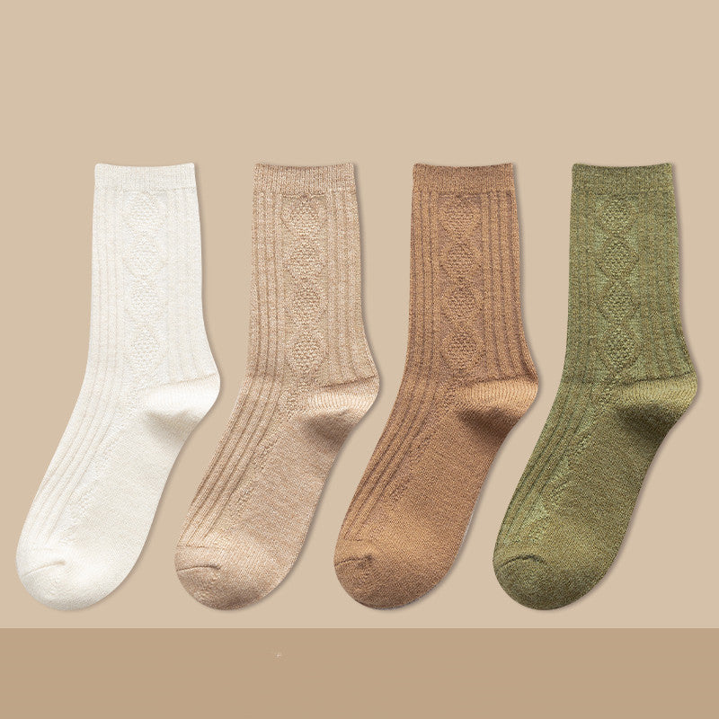 Damen Kaschmir Kniestrümpfe Warm – Dicke Kuschel Langsocken