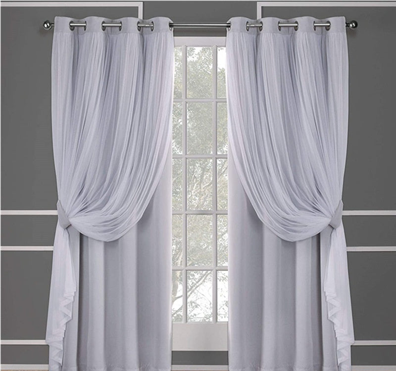 Lace curtain double-layered | sheer blackout elegant