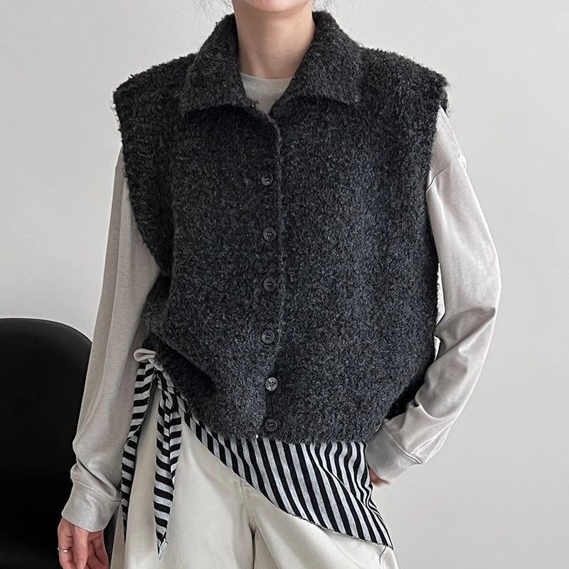 Damen Weste mit Stehkragen – Locker, Layered Look & Modern