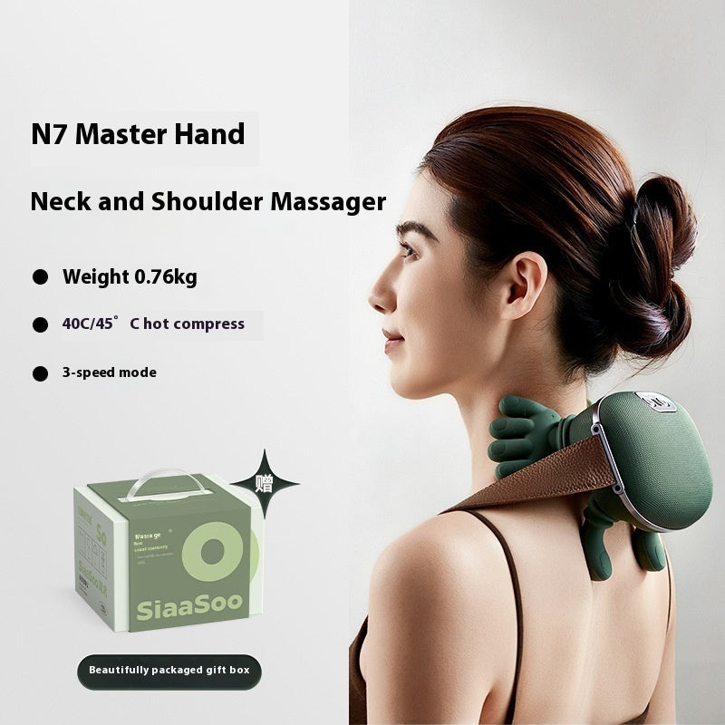 Wireless Neck and Shoulder Massager | Electric Kneading Massage for Back Relaxation