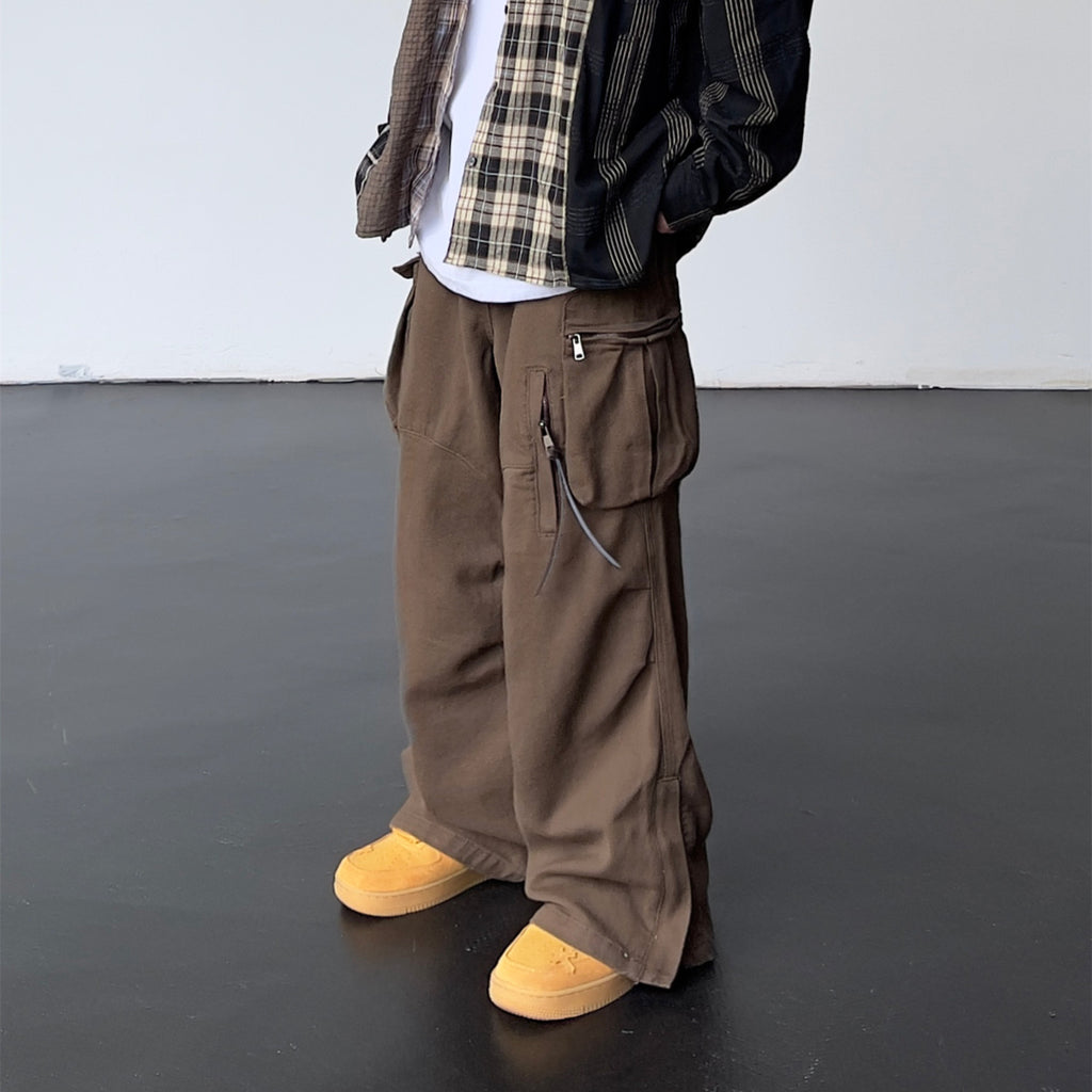 Men's Vintage Trousers High Waist | Wide Leg | Loose Fit