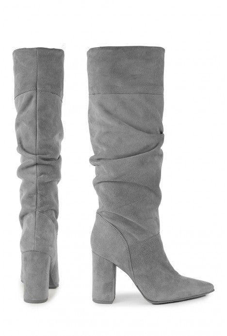 Women's Suede Over-the-Knee Boots – Elegant High Heel Boots