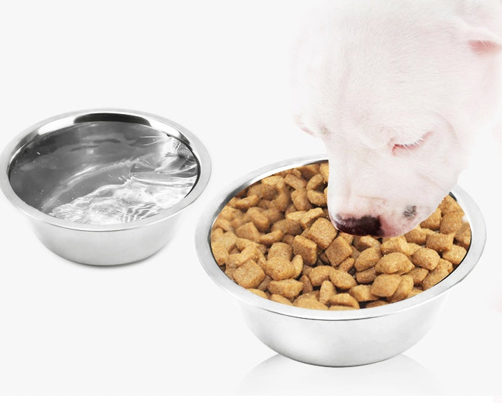 Stainless Steel Pet Bowl Dog Cat | robust hygienic non-slip