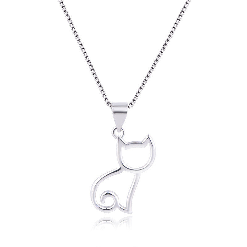Sweet Cat Necklace in Korean Style - Minimalist & Elegant