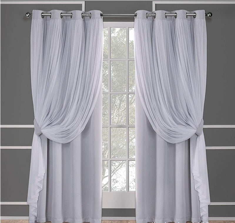 Lace curtain double-layered | sheer blackout elegant