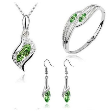 Elegant Angel Jewelry Set with Crystals – Necklace, Earrings & Bracelet in a Heavenly Design