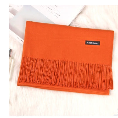 Damen Kaschmir Schal Winter | Elegante Warme Unifarbene Stola