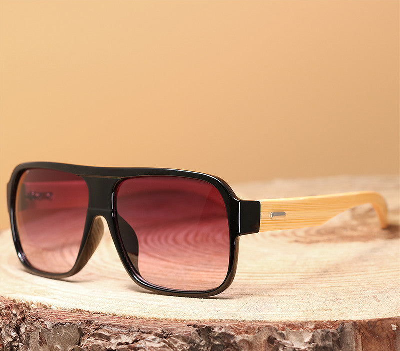 Holz Sonnenbrille eckig | Unisex | Natürliche Designer Brille