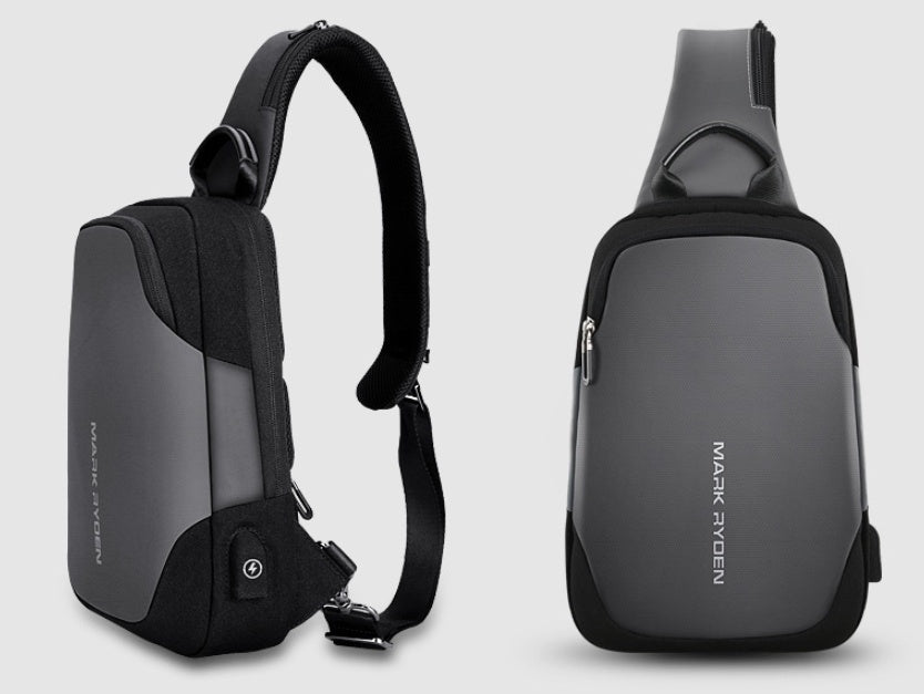 Men's Chest Bag USB | Anti-Theft Crossbody Sling Bag
