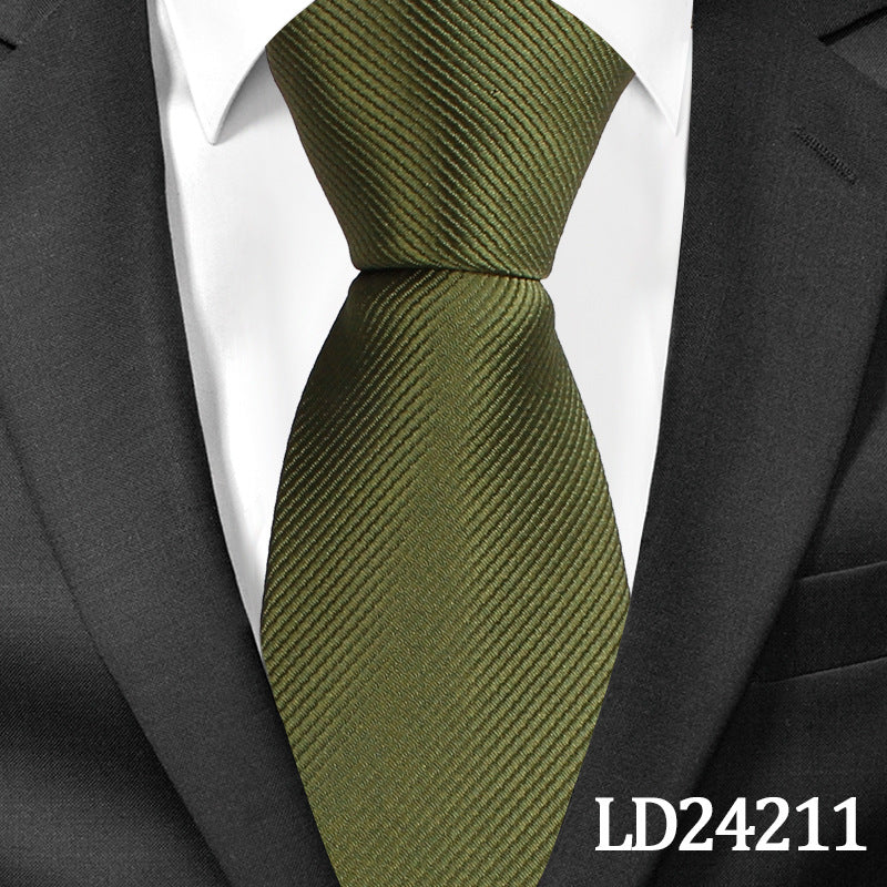 Men's Tie Set 6cm Striped Plain with Pin Elegant