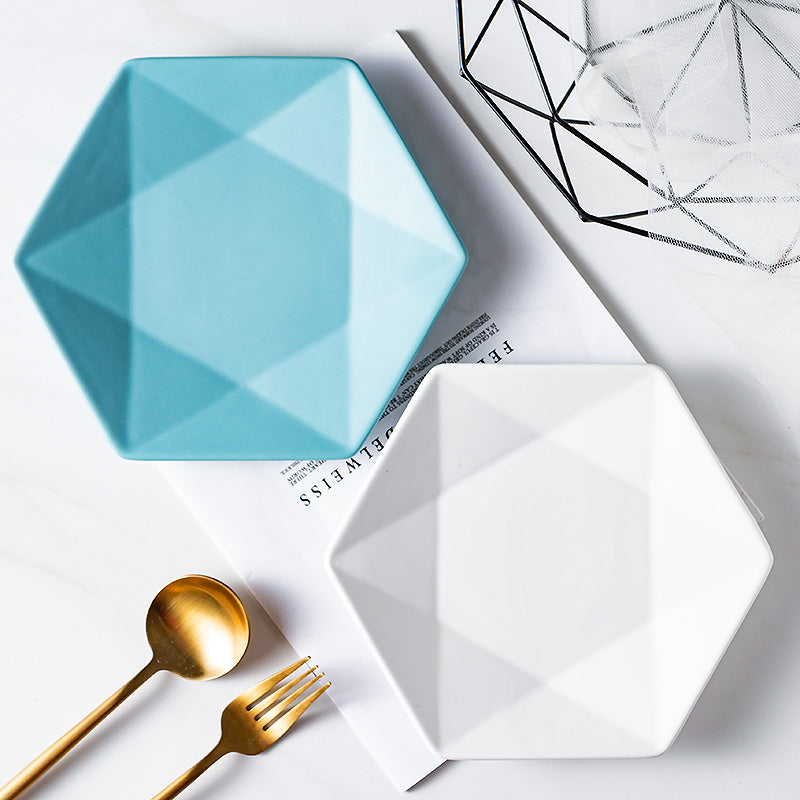 Matte Ceramic Plates Modern | Elegant Dinner Plate Design Kitchen