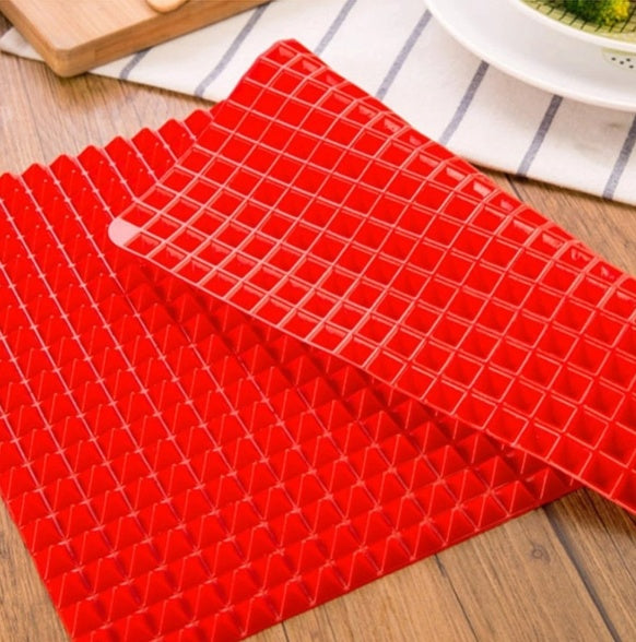 Antihaft Silikon Pyramiden Backmatte – Ofen & BBQ Grillmatte