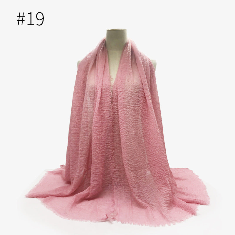 Damen Baumwoll Pashmina Schal | Weicher Fransen Hijab Stola