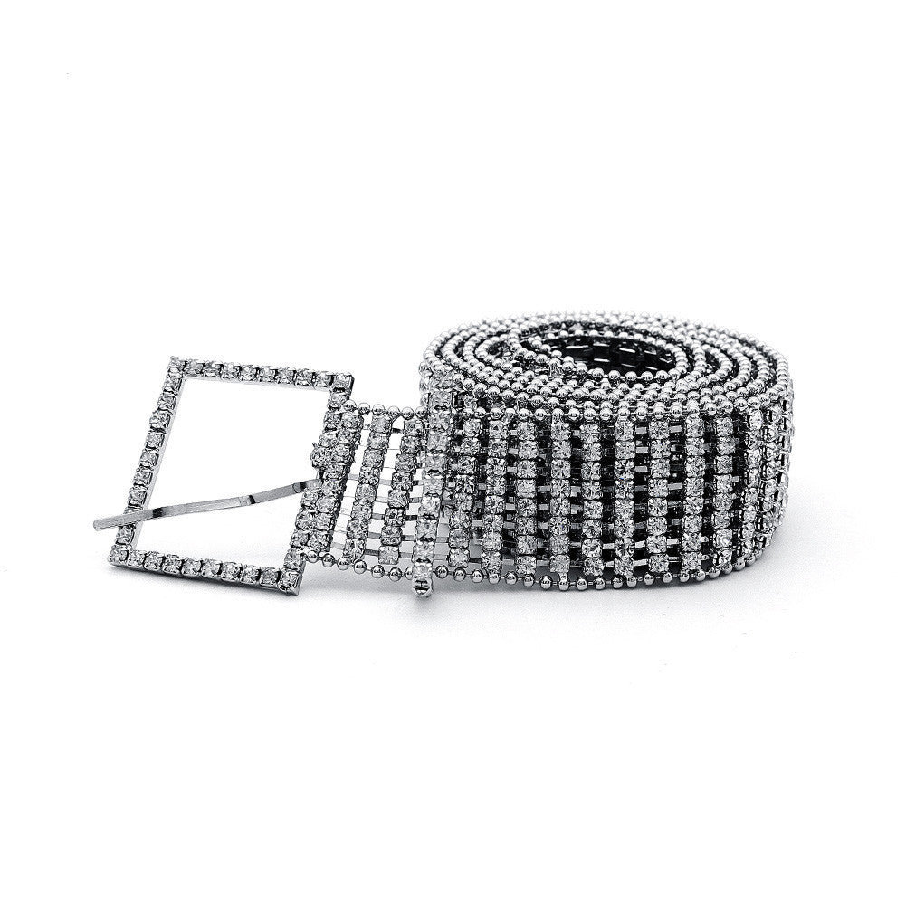 Women's Rhinestone Belt Elegant | Sparkly Belt Party Glamour