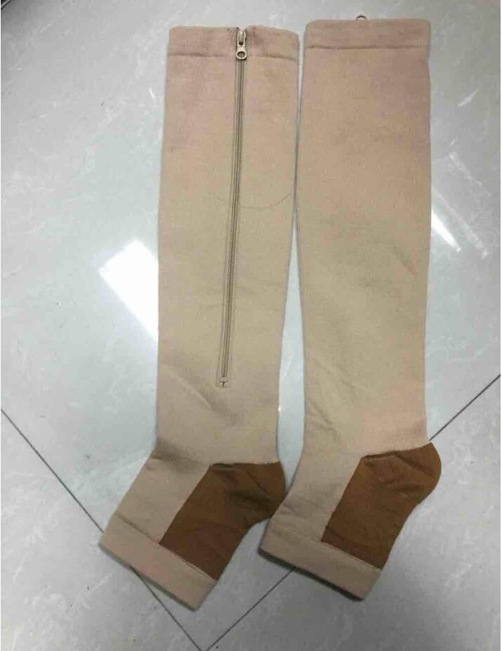 Damen Kompressionssocken mit Reißverschluss – Slim Fit Support Socken