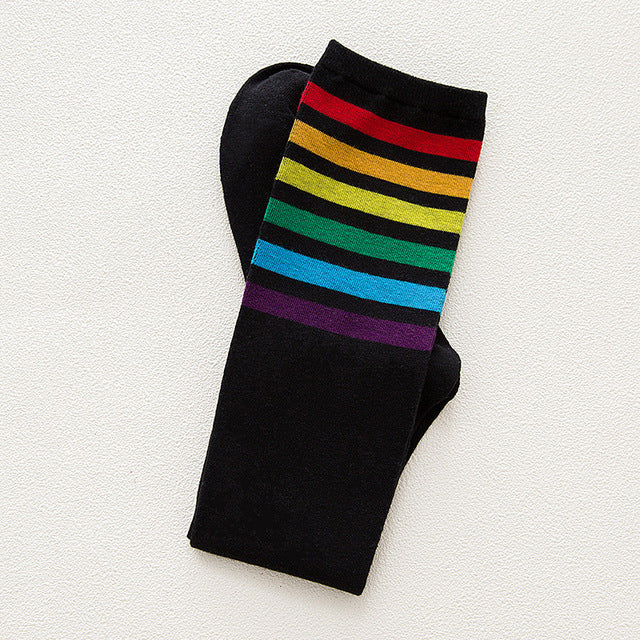 Women's Striped Knee-High Socks | Sporty Over-the-Knee Socks