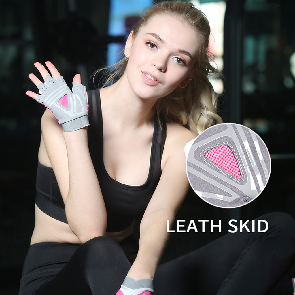 Damen Fitness Halbfingerhandschuhe | Rutschfeste Sporthandschuhe