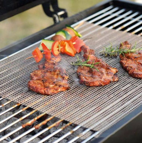 3-Piece Set BBQ Grill Mats Non-Stick - Reusable Grill Liners