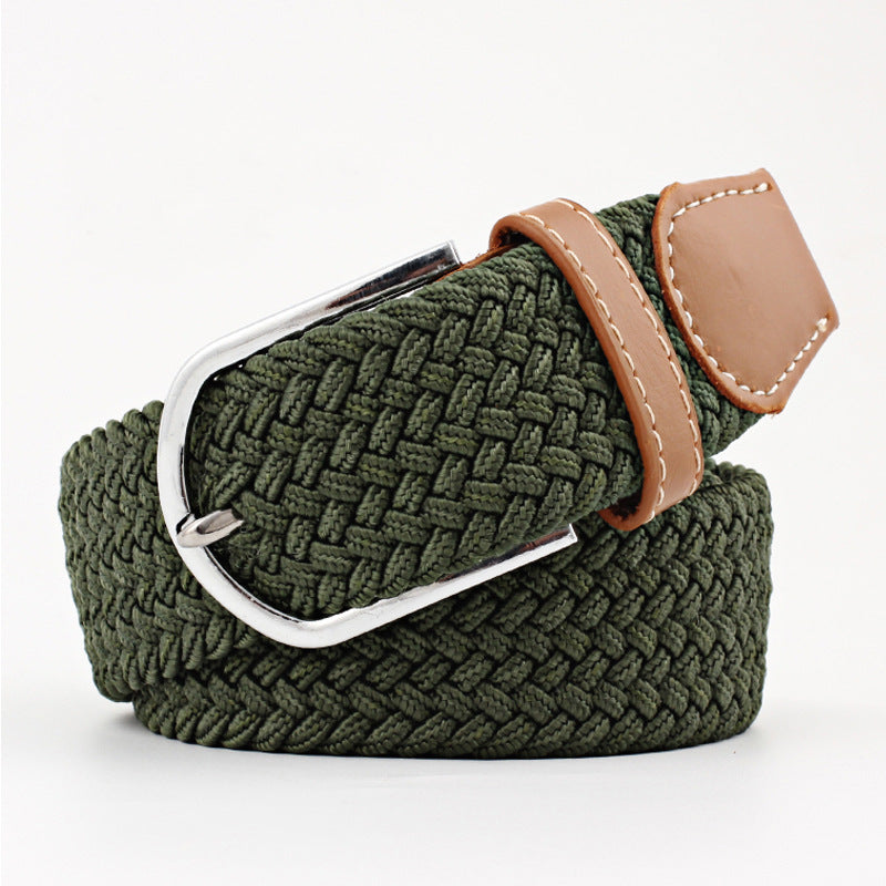 Canvas Stretch Belt Unisex | Woven Adjustable Durable Everyday