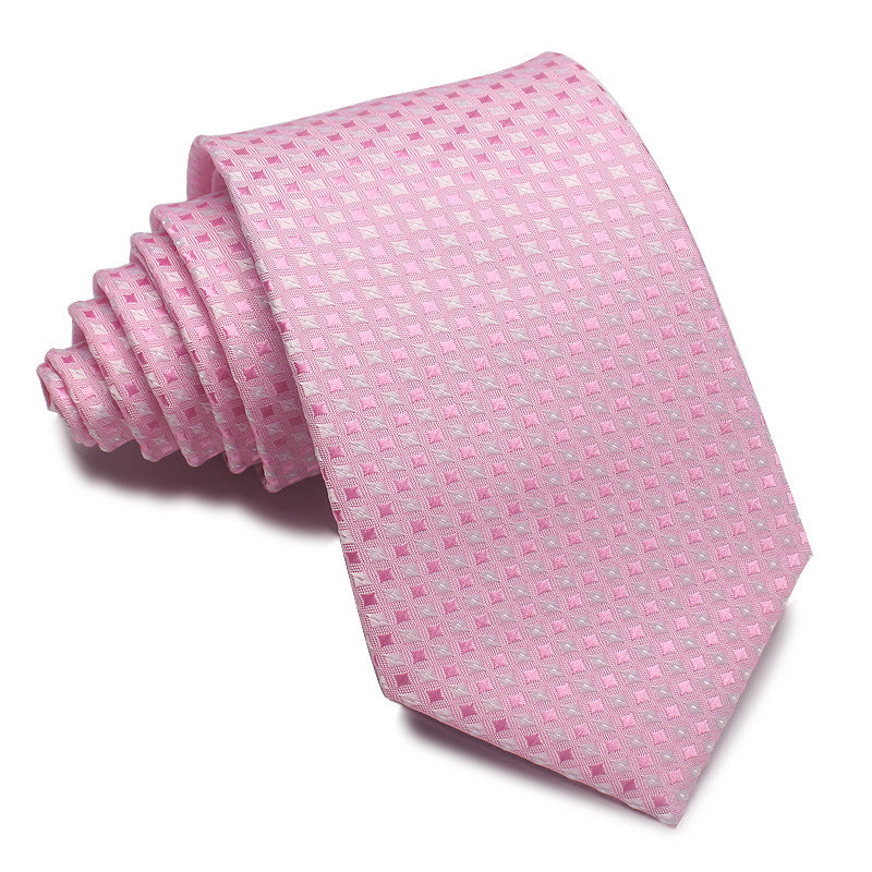 Men's Tie 8cm Striped Business Elegant Red Blue Black